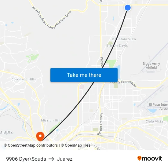 9906 Dyer\Souda to Juarez map
