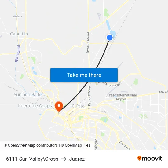 6111 Sun Valley\Cross to Juarez map