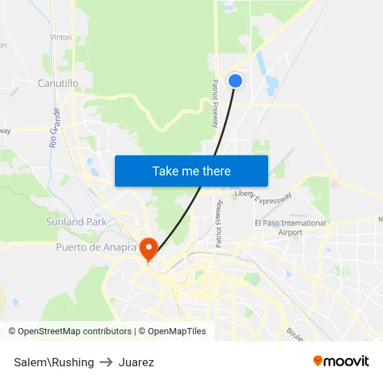 Salem\Rushing to Juarez map