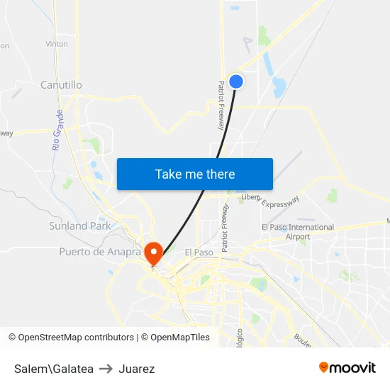 Salem\Galatea to Juarez map