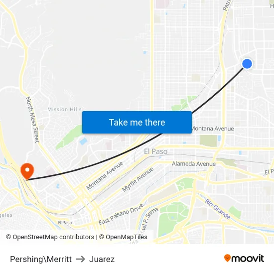 Pershing\Merritt to Juarez map