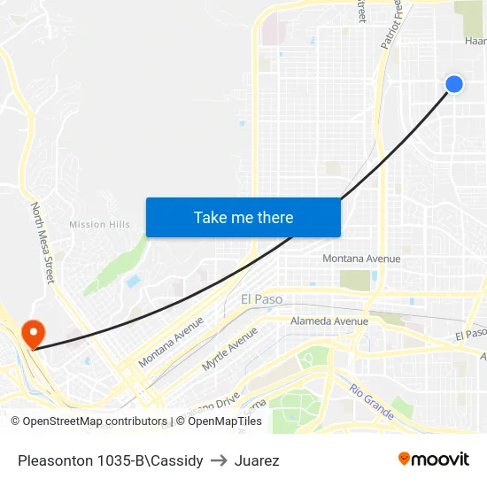 Pleasonton 1035-B\Cassidy to Juarez map