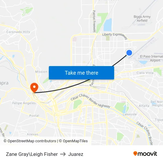 Zane Gray\Leigh Fisher to Juarez map