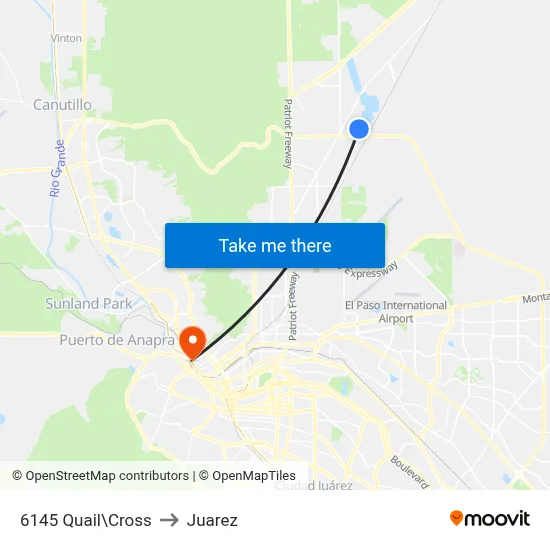 6145 Quail\Cross to Juarez map