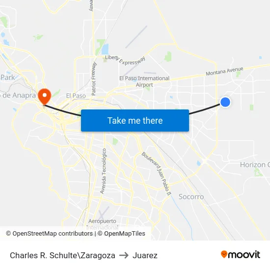 Charles R. Schulte\Zaragoza to Juarez map