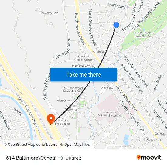 614 Baltimore\Ochoa to Juarez map