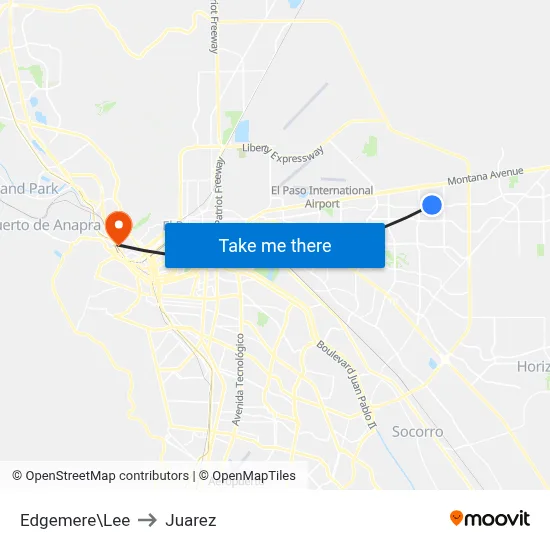 Edgemere\Lee to Juarez map