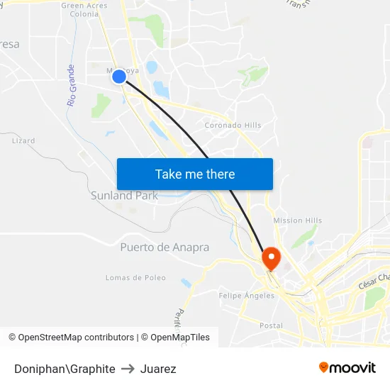 Doniphan\Graphite to Juarez map