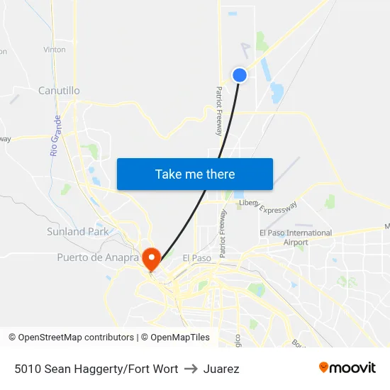 5010 Sean Haggerty/Fort Wort to Juarez map