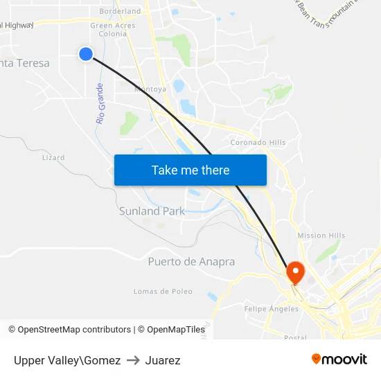 Upper Valley\Gomez to Juarez map