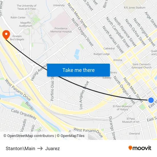 Stanton\Main to Juarez map