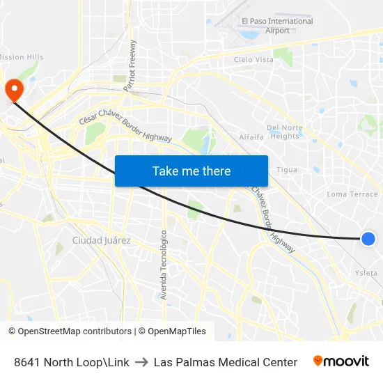 8641 North Loop\Link to Las Palmas Medical Center map