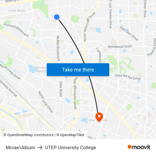 Mcrae\Album to UTEP University College map
