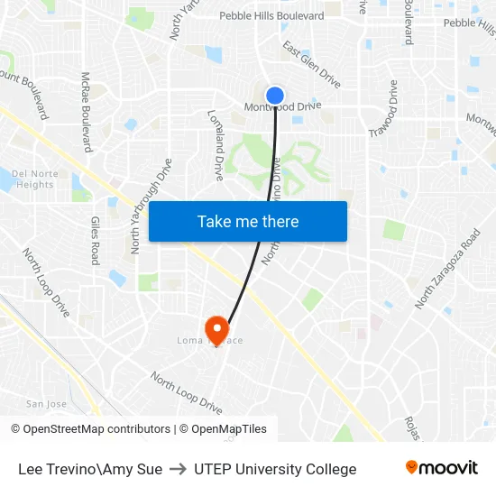 Lee Trevino\Amy Sue to UTEP University College map