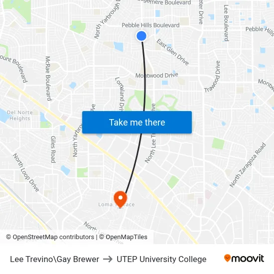 Lee Trevino\Gay  Brewer to UTEP University College map