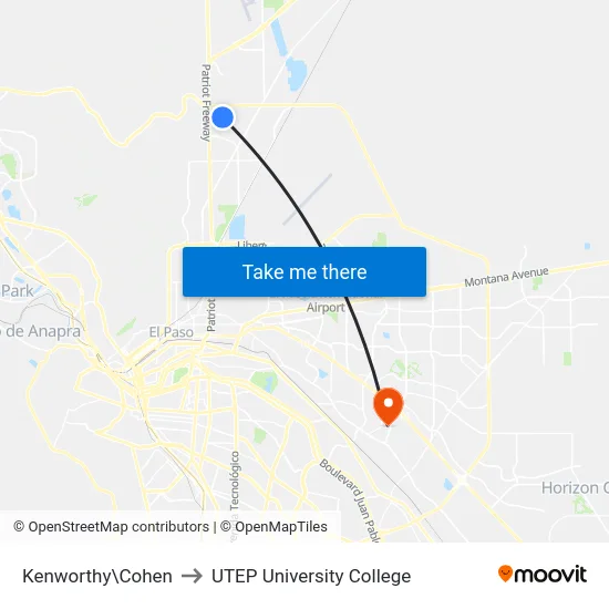 Kenworthy\Cohen to UTEP University College map