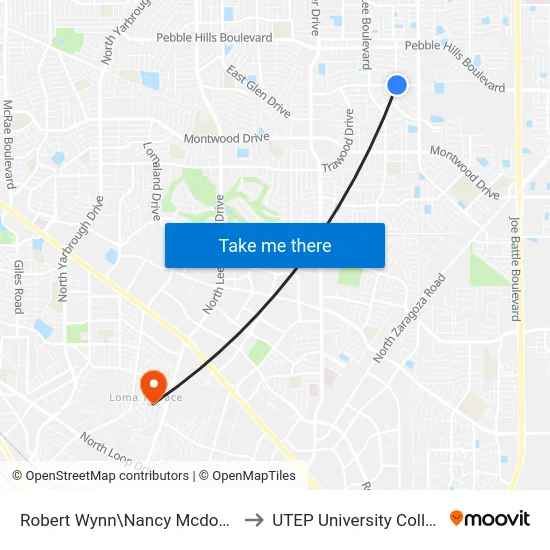 Robert Wynn\Nancy Mcdonald to UTEP University College map