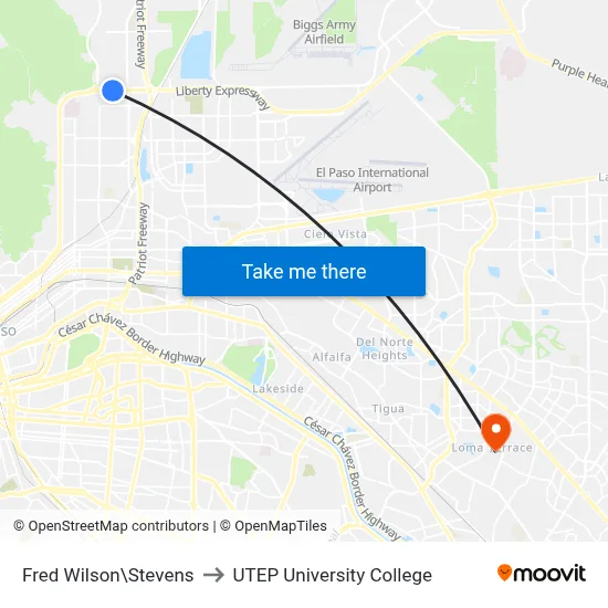 Fred Wilson\Stevens to UTEP University College map