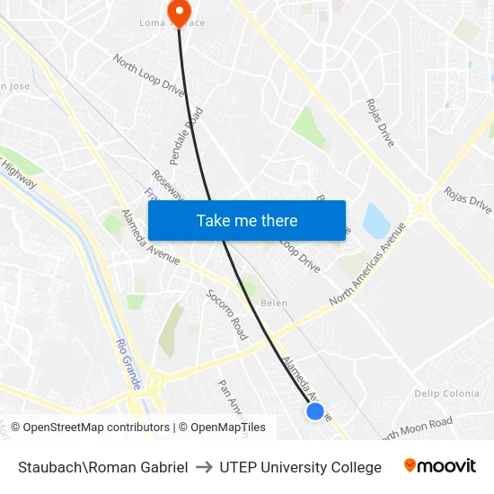 Staubach\Roman Gabriel to UTEP University College map