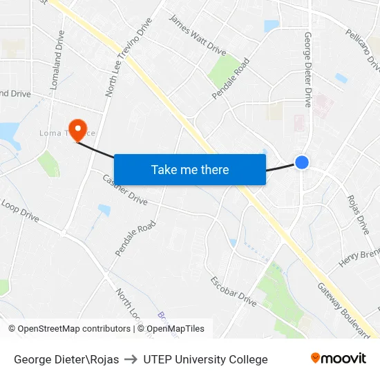 George Dieter\Rojas to UTEP University College map
