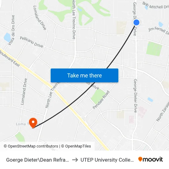 Goerge Dieter\Dean Refram to UTEP University College map