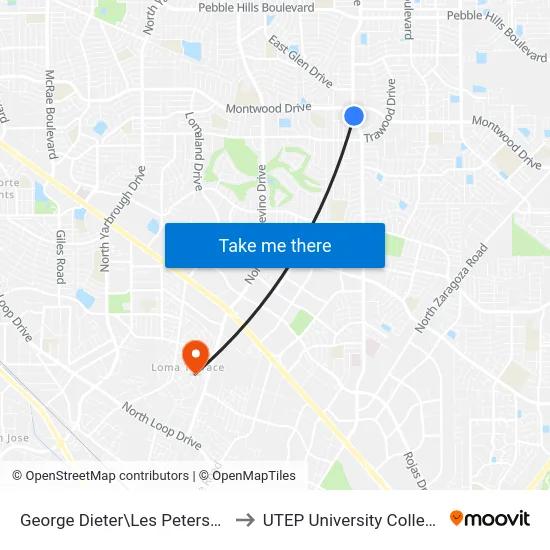 George Dieter\Les Peterson to UTEP University College map
