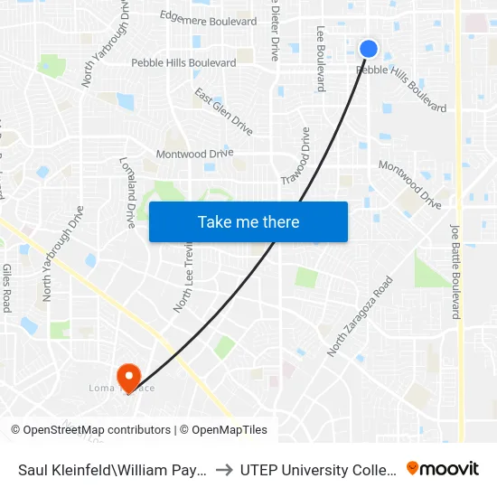 Saul Kleinfeld\William Payne to UTEP University College map