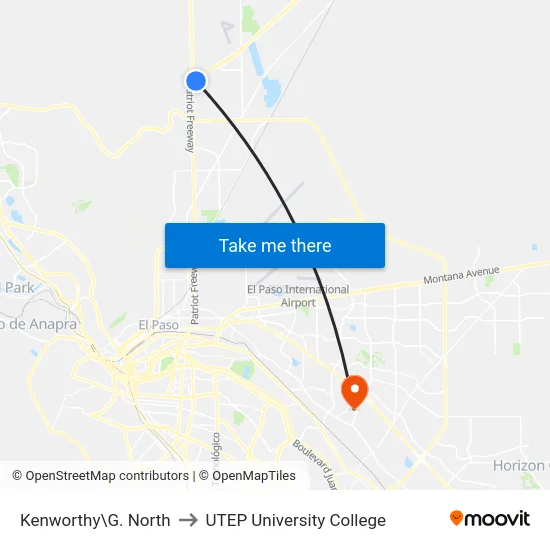 Kenworthy\G. North to UTEP University College map