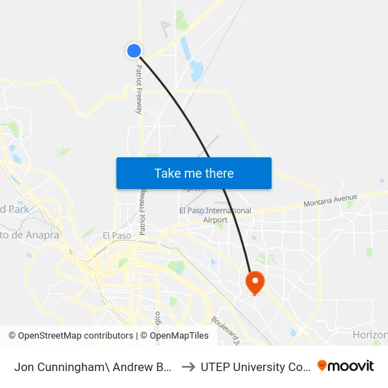 Jon Cunningham\ Andrew Barcena to UTEP University College map