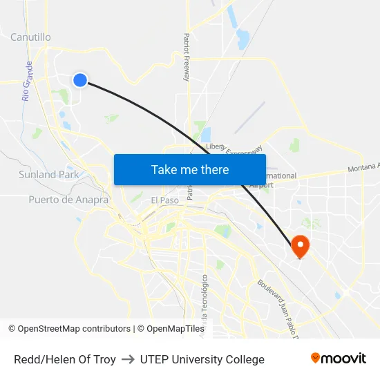 Redd/Helen Of Troy to UTEP University College map