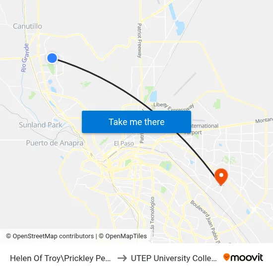 Helen Of Troy\Prickley Pearl to UTEP University College map