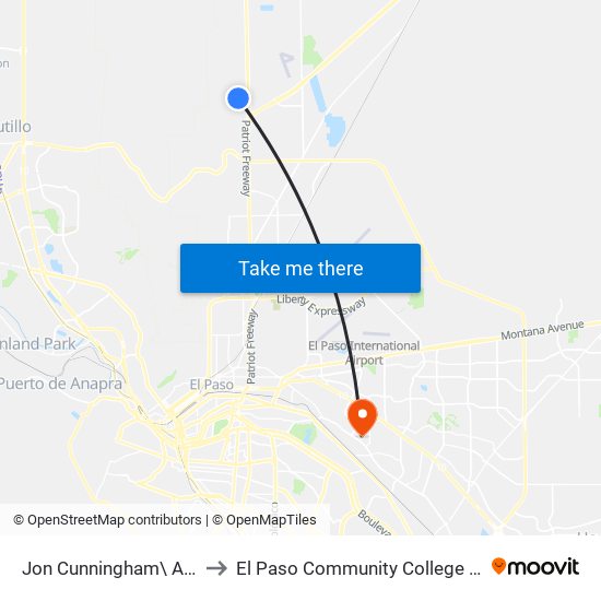 Jon Cunningham\ Andrew Barcena to El Paso Community College Valle Verde Campus map