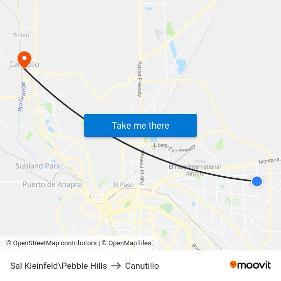 Sal Kleinfeld\Pebble Hills to Canutillo map