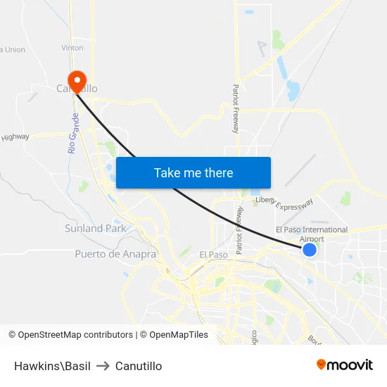 Hawkins\Basil to Canutillo map