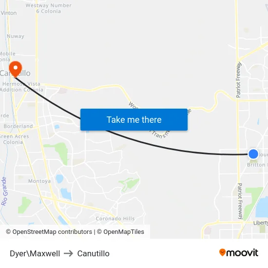 Dyer\Maxwell to Canutillo map