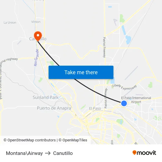 Montana\Airway to Canutillo map