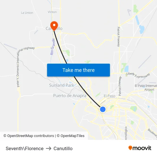 Seventh\Florence to Canutillo map