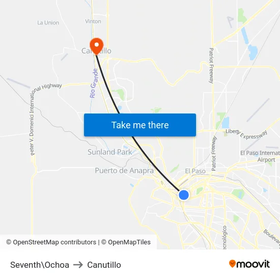 Seventh\Ochoa to Canutillo map
