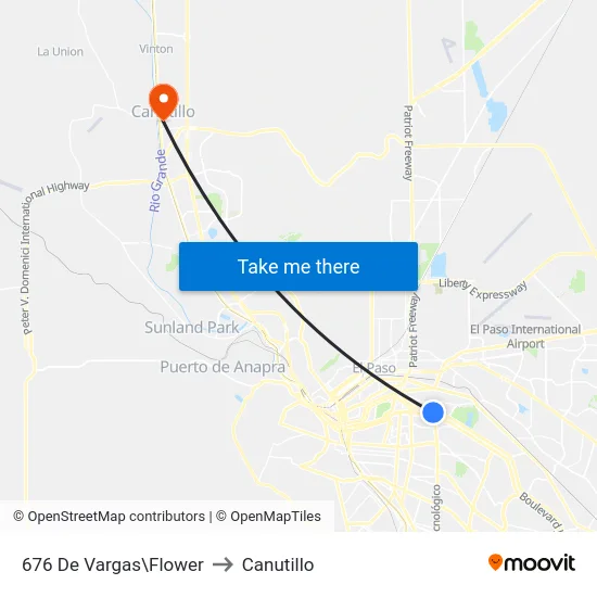 676 De Vargas\Flower to Canutillo map