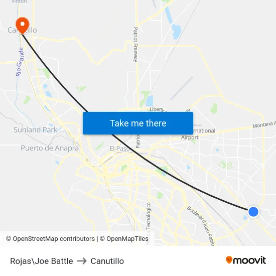 Rojas\Joe Battle to Canutillo map