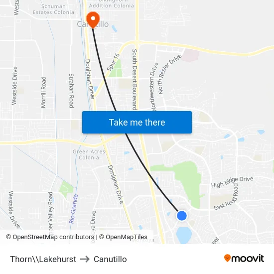 Thorn\\Lakehurst to Canutillo map