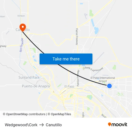 Wedgewood\Cork to Canutillo map