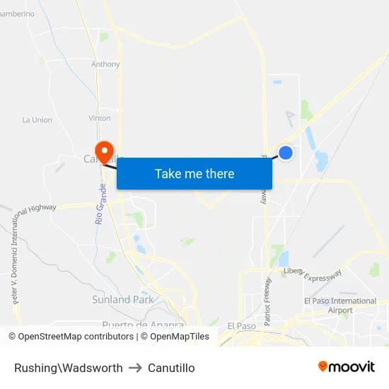 Rushing\Wadsworth to Canutillo map