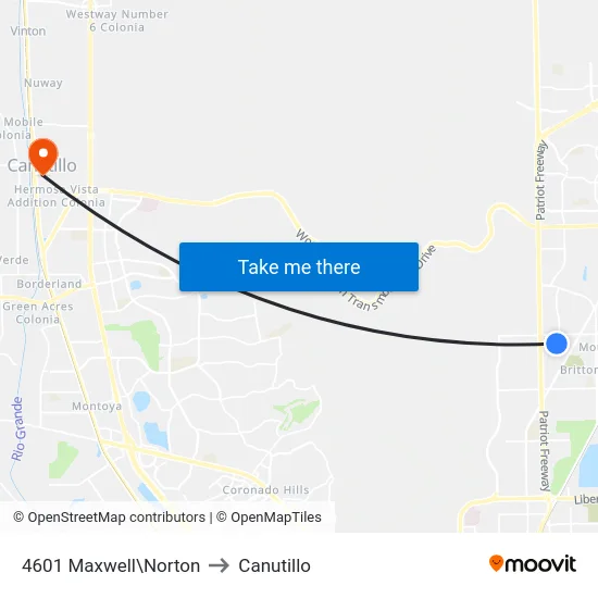 4601 Maxwell\Norton to Canutillo map