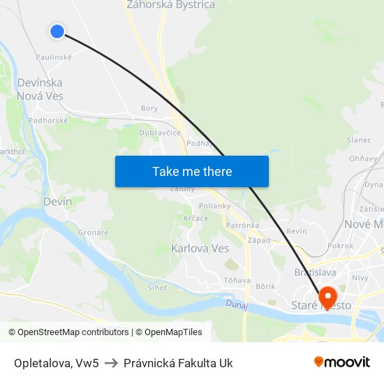 Opletalova, Vw5 to Právnická Fakulta Uk map