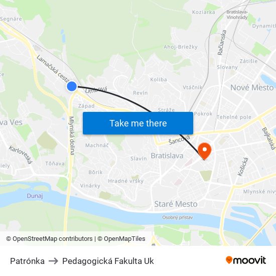 Patrónka to Pedagogická Fakulta Uk map