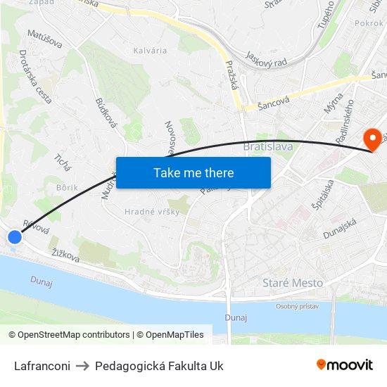 Lafranconi to Pedagogická Fakulta Uk map