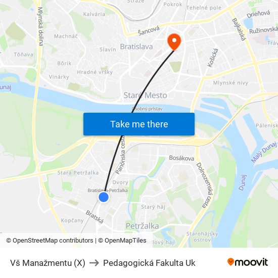 Vš Manažmentu (X) to Pedagogická Fakulta Uk map