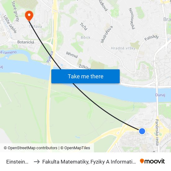 Einsteinova to Fakulta Matematiky, Fyziky A Informatiky Uk map