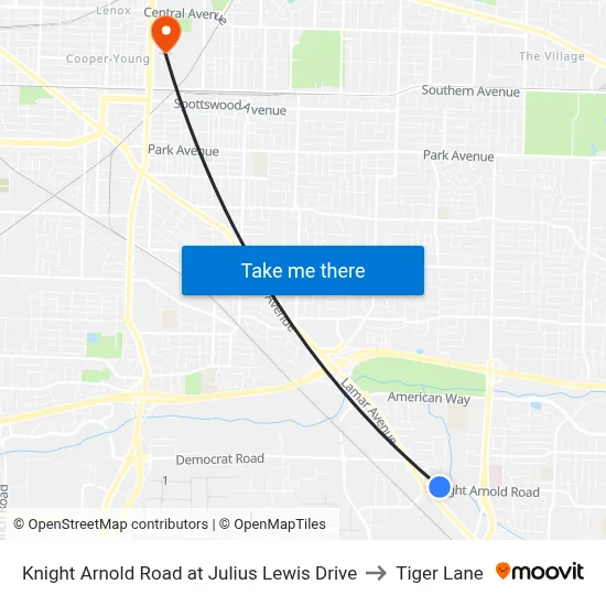 Knight Arnold Road at Julius Lewis Drive to Tiger Lane map